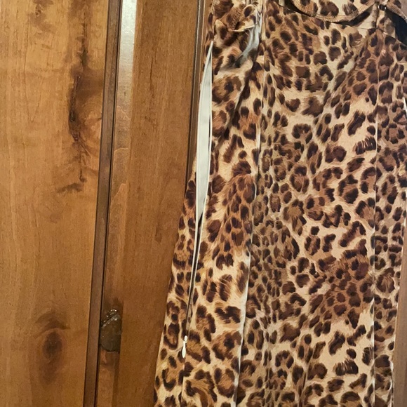 Shein leopard print satin spaghetti sleeve minidress - Picture 3 of 5